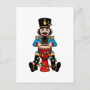 Nutcracker Toy Soldier Goblet Drum Percussion Postcard