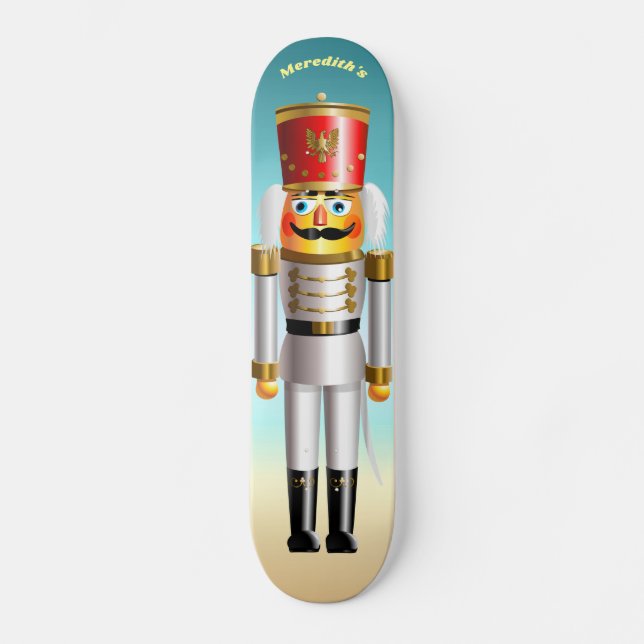 Nutcracker Toy Soldier In Hussar Uniform Skateboard (Front)
