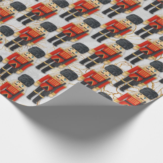 Nutcracker Toy Soldier Xmas Christmas Kids Wrapping Paper (Corner)