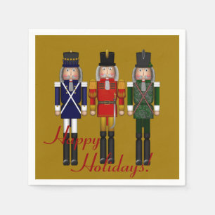 Nutcracker Trio-Gold-PAPER PARTY NAPKINS