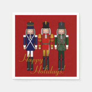 Nutcracker Trio-Red-PAPER PARTY NAPKINS