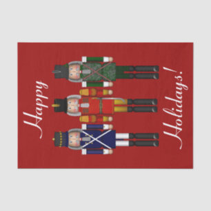 Nutcracker Trio-Red-Tissue Wrapping Paper