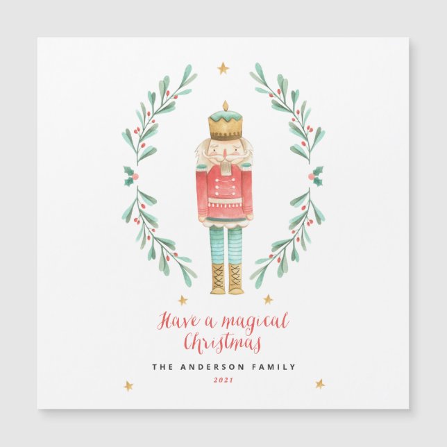 Nutcracker watercolor botanical cute Christmas (Front)