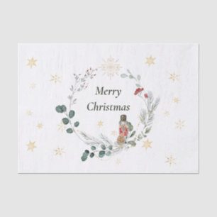 Nutcracker watercolor botanical cute Christmas Tissue Paper