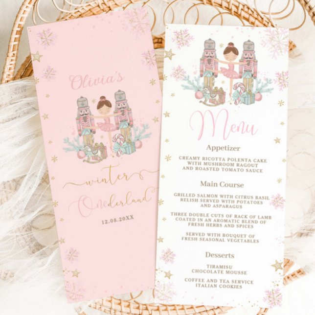 Nutcracker Winter Onederland 1st Birthday Menu (Creator Uploaded)