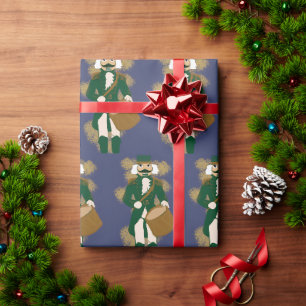 🎁 Nutcracker Wrapping Paper Navy Blue & Gold 🎁