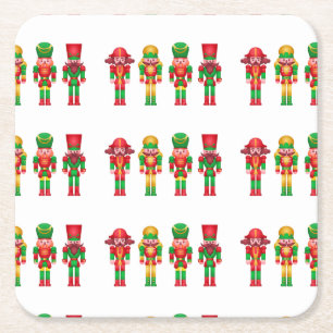 Nutcrackers Christmas decoration Square Paper Coaster