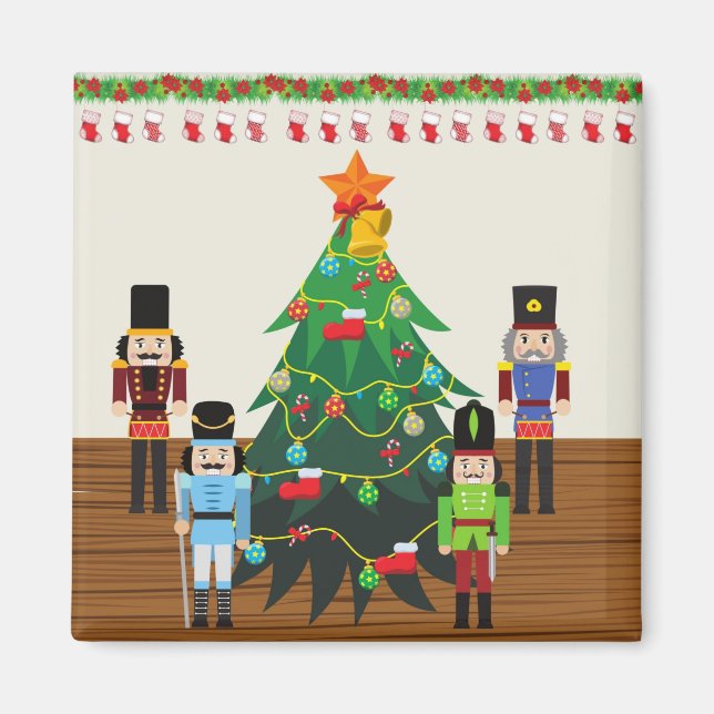 Nutcrackers Christmas Magnet (Front)
