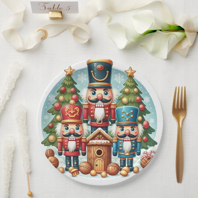 Nutcrackers Christmas Plate (Wedding)