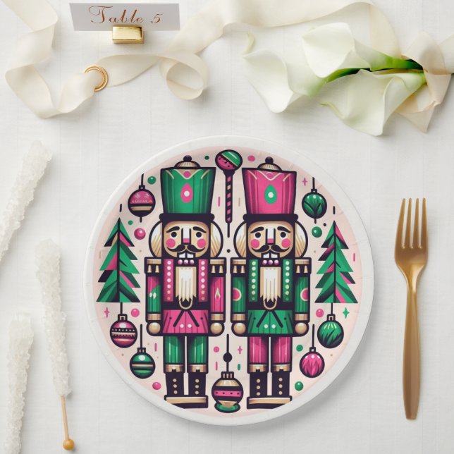 Nutcrackers Christmas Plate (Wedding)