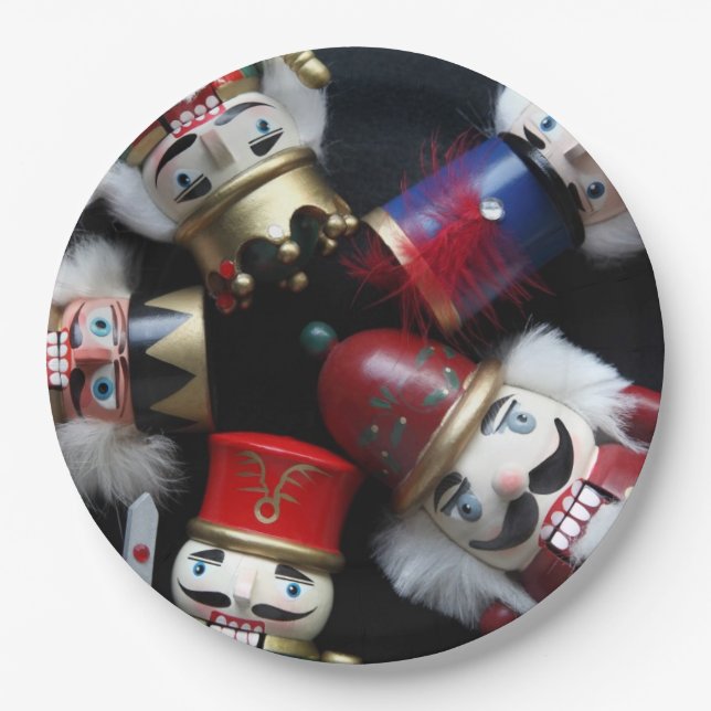 Nutcrackers heads together paper plate (Front)