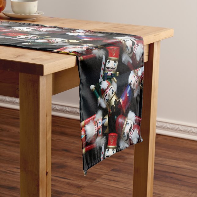 Nutcrackers heads together short table runner (In Situ)