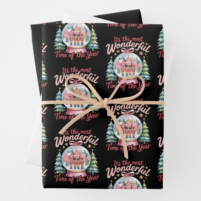 Nutcrackers It's Most Wonderful Time of The Year  Wrapping Paper Sheet (In situ)