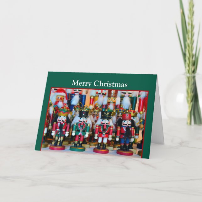 Nutcrackers Merry Christmas Holiday Card (Front)