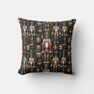 Nutcrackers Pattern Throw Pillow