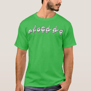 NUTELLA ASL Sign Language Design 2 T-Shirt