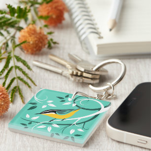 Nuthatch Art Key Ring