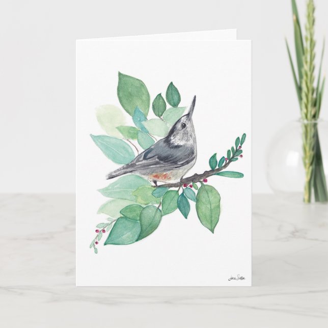 Nuthatch Bird Card (Front)