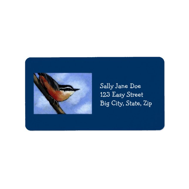 NUTHATCH IN PASTEL: ADDRESS LABELS (Front)