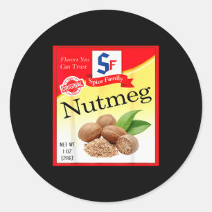 Nutmeg Groups Costume Funny Family Matching Thanks Classic Round Sticker