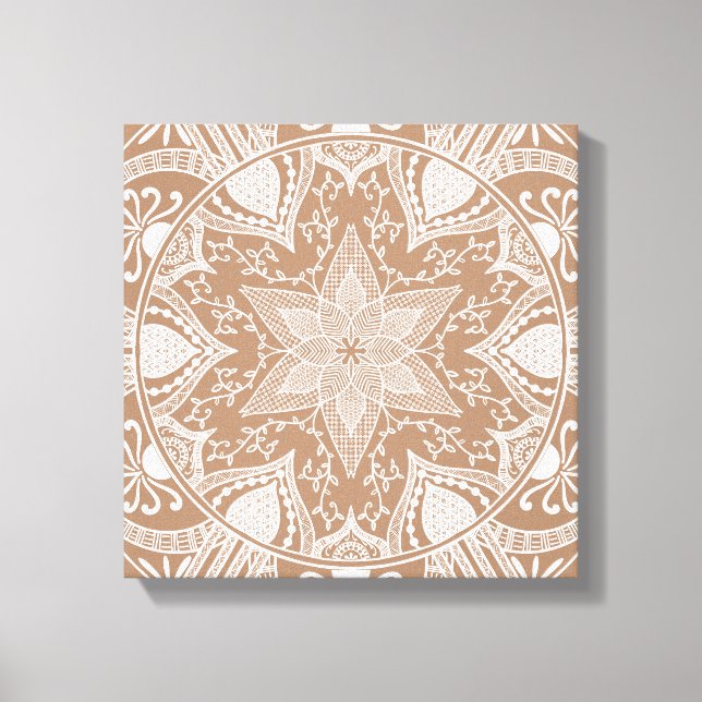 Nutmeg Mandala Canvas Print (Front)