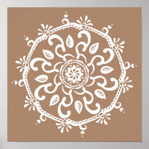 Nutmeg Mandala Poster