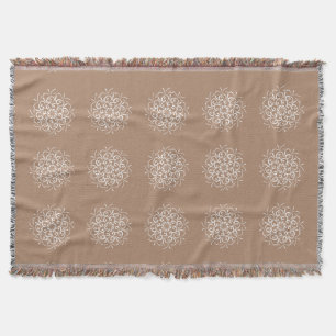 Nutmeg Mandala Throw Blanket