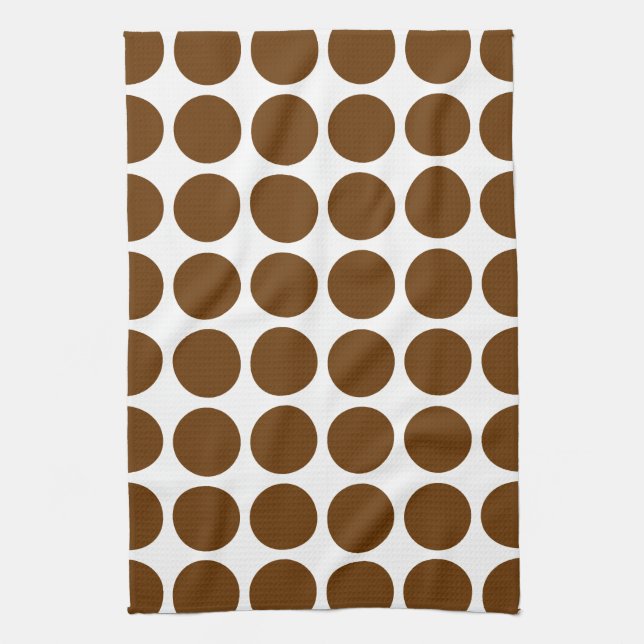 Nutmeg Neutral Dots Tea Towel (Vertical)