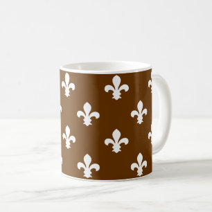 Nutmeg Neutral Fleur de Lys Coffee Mug
