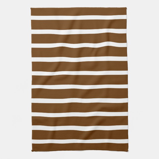 Nutmeg Neutral Stripes Tea Towel (Vertical)