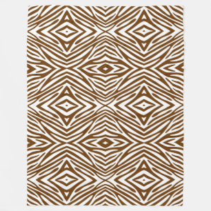 Nutmeg Neutral Zebra Fleece Blanket