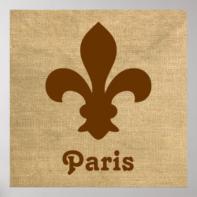 Nutmeg Parisian Moods Fleur de Lys Poster (Front)