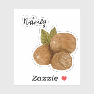 Nutmeg Spice Jar Sticker