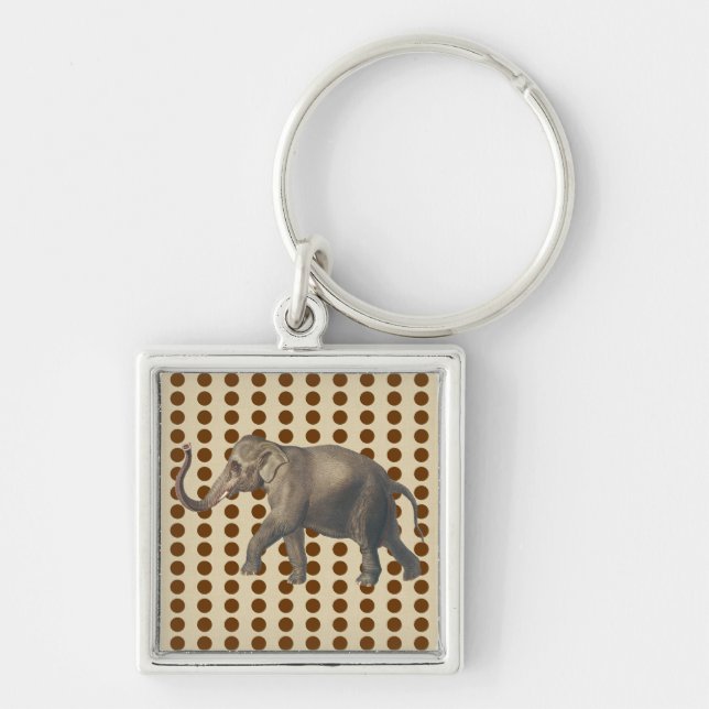 Nutmeg Spice Moods Dots with Elephant Key Ring (Front)