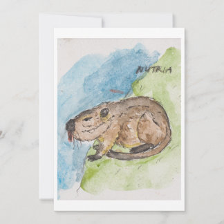 Nutria Greeting Card