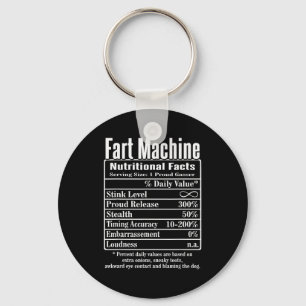 Nutrion Facts Fart Machine Dad Jokes Funny Farting Key Ring