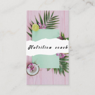 Nutrition Coach Modern Business card