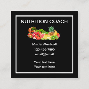 Nutrition Coach Modern Business Cards