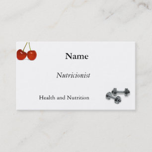 Nutrition, exercise business card
