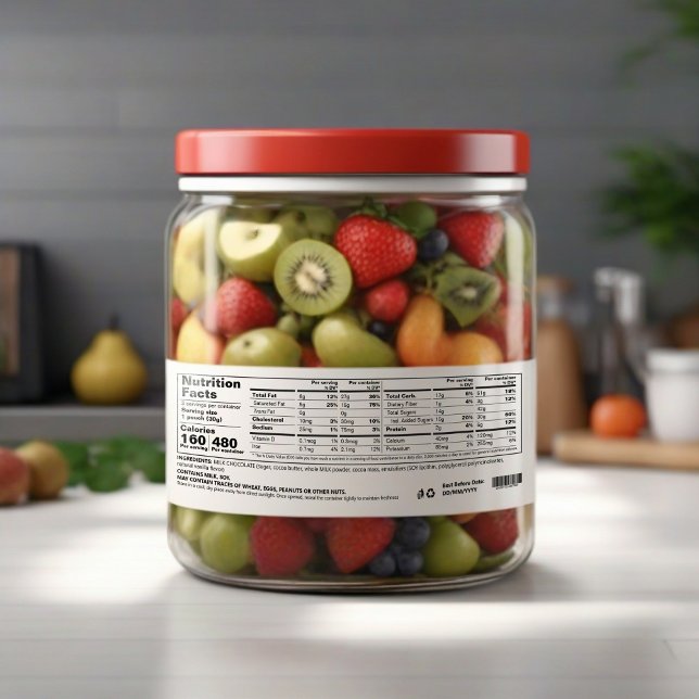 Nutrition Facts Ingredients Dual Column Food Label (Creator Uploaded)