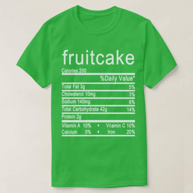 Nutrition Facts label T-Shirt (Design Front)