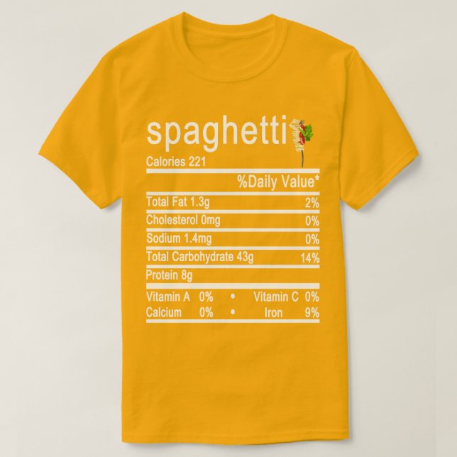 Nutrition Facts label T-Shirt (Design Front)