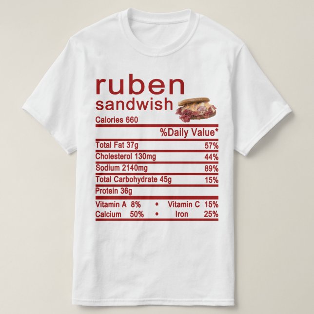 Nutrition Facts label T-Shirt (Design Front)