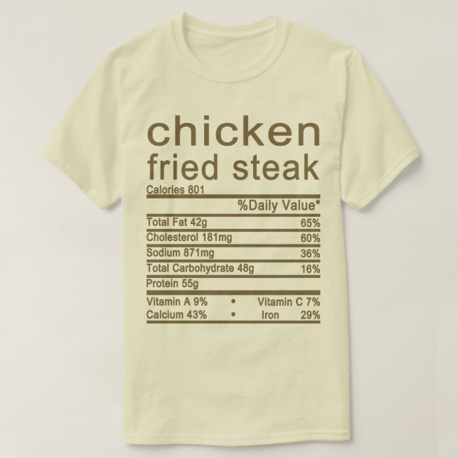 Nutrition Facts label T-Shirt (Design Front)