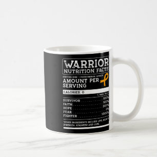 Nutrition Facts Leukaemia Awareness Ribbon Coffee Mug