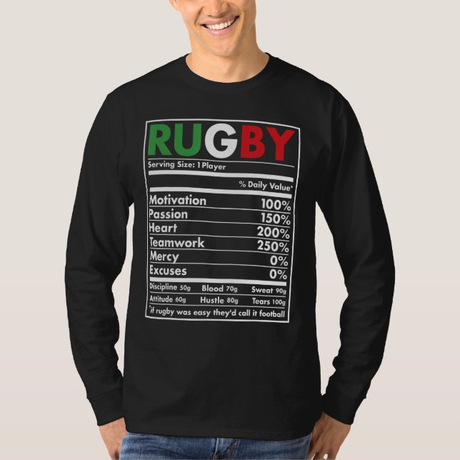 Nutrition Italy Rugby T-Shirt (Front)