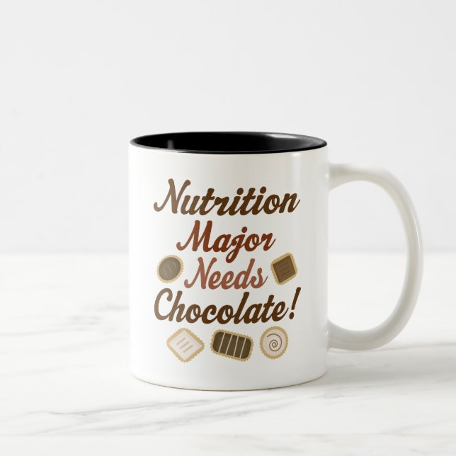 Nutrition Major Chocolate Two-Tone Coffee Mug (Right)