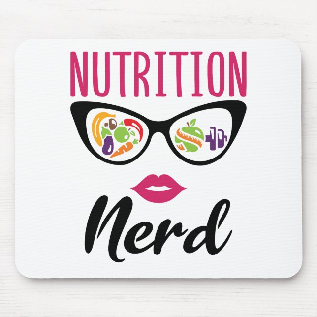 Nutrition Nerd Nutritionist Dietician Mouse Pad (Front)