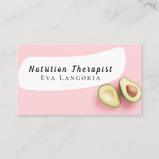 Nutrition Therapist Health and Wellness Business Card (Front)