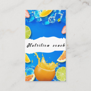 Nutrition Therapist Health and Wellness Business Card